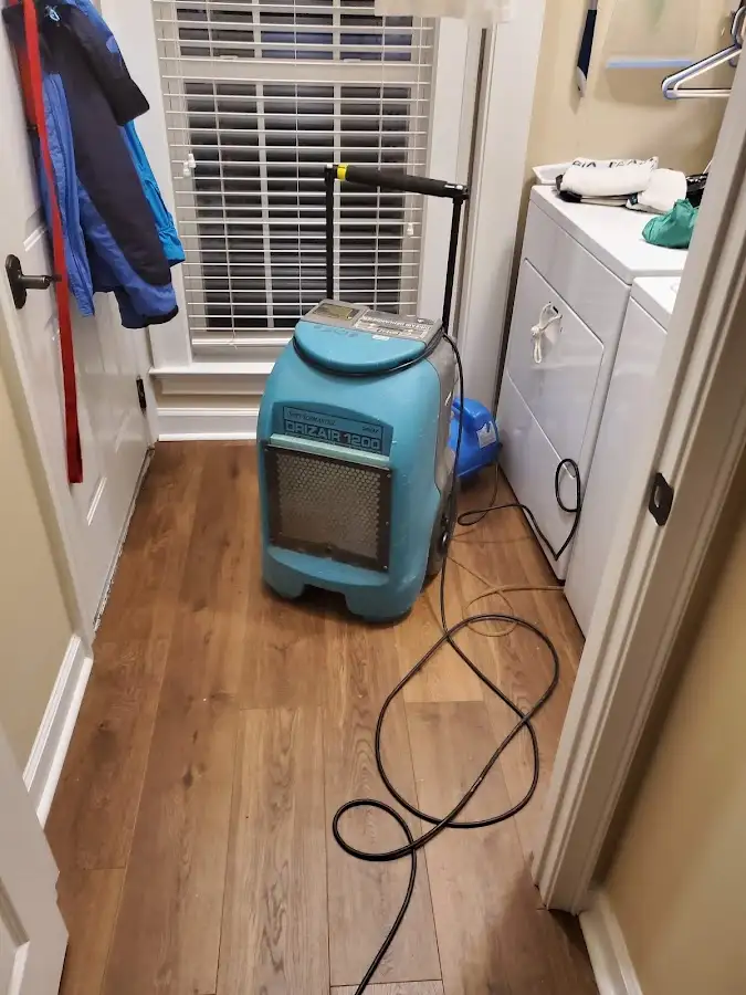 Commercial dehumidifier deployed for Flood Damage Cleanup in Willoughby